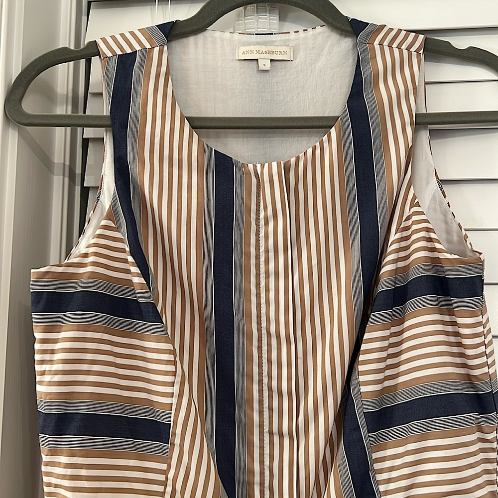 Ann Mashburn sleeveless striped maxi dress